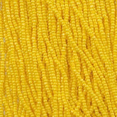 11/0 Charlotte Cut Preciosa Bead Opaque Yellow Luster Strung